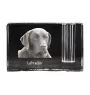 Labrador Retriever - Pen stand, crystal organiser with dog photo, unique desk decoration by Art-Dog brand
