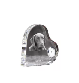 Labrador Retriever zegar w kształcie serca z psem Art-Dog