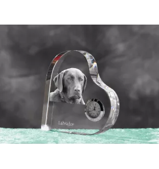 Labrador Retriever zegar w kształcie serca z psem Art-Dog