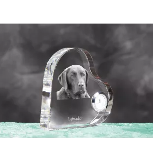 Labrador Retriever zegar w kształcie serca z psem Art-Dog