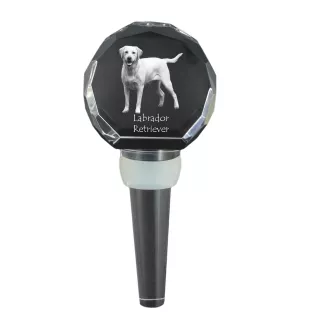 Labrador Retriever, retriever du Labrador I - Bouchon de bouteille en cristal, bouchon de vin unique avec photo, cadeau personnalisé pour sommelier par la marque Art-Dog