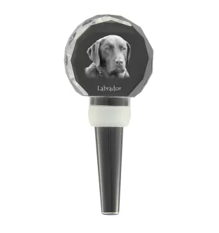 Labrador Retriever, retriever du Labrador - Bouchon de bouteille en cristal, bouchon de vin unique avec photo, cadeau personnalisé pour sommelier par la marque Art-Dog
