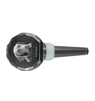 Labrador Retriever, retriever du Labrador - Bouchon de bouteille en cristal, bouchon de vin unique avec photo, cadeau personnalisé pour sommelier par la marque Art-Dog