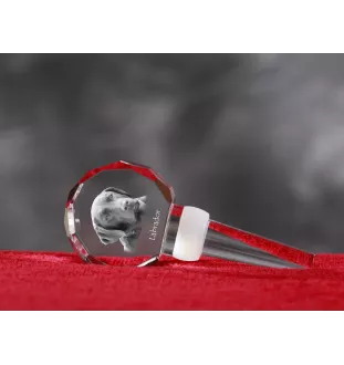 Labrador Retriever - Crystal bottle stopper, unique wine stopper with photo, personalised gift for sommelier by Art-Dog brand