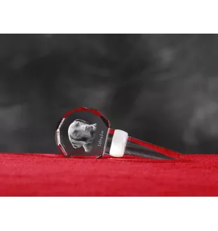 Labrador Retriever - Kristallflaschenverschluss, einzigartiger Weinverschluss mit Foto, personalisiertes Geschenk für Sommelier der Marke Art-Dog