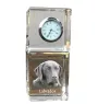 Labrador Retriever - Kristalluhr mit Foto, Hundebild im Kristall, personalisierte Schreibtischuhr von Art-Dog.