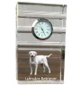 Labrador Retriever, retriever du Labrador I - une horloge en verre avec une photo, une photo de chien dans un cristal, une horloge de bureau personnalisée de la marque Art-Dog