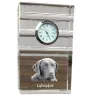 Labrador Retriever, retriever du Labrador - une horloge en verre avec une photo, une photo de chien dans un cristal, une horloge de bureau personnalisée de la marque Art-Dog