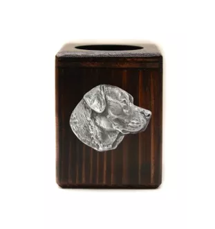 Labrador Retriever, retriever du Labrador - bougeoir en bois avec un chien, un souvenir unique après la perte d'un chien, une œuvre artisanale de la marque Art-Dog