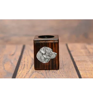 Labrador Retriever - Holzkerzenständer mit Hund, einzigartiges Andenken an den Verlust eines Hundes, Handwerkskunst der Marke Art-Dog