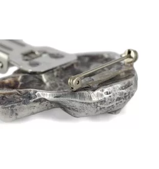 Labrador Retriever, retriever du Labrador - broche avec pince, support pour numéro de départ, épingle argentée pour exposition de chiens de la marque Art-Dog