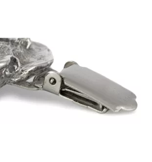 Labrador Retriever, retriever du Labrador - broche avec pince, support pour numéro de départ, épingle argentée pour exposition de chiens de la marque Art-Dog