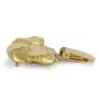 Labrador Retriever - brooch with a clip, gold-plated holder for a race number, elegant dog show pin from Art-Dog brand