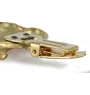 Labrador Retriever - brooch with a clip, gold-plated holder for a race number, elegant dog show pin from Art-Dog brand