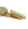 Labrador Retriever - brooch with a clip, gold-plated holder for a start number, a gift for a dog show by Art-Dog brand.