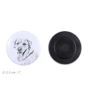 Labrador Retriever, retriever du Labrador I - aimant avec un œil de chien, exceptionnellement léger, aimant puissant, produit fabriqué à la main par la marque Art-Dog
