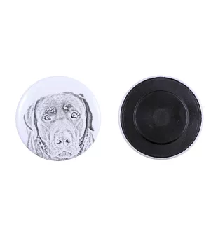 Labrador Retriever, retriever du Labrador - aimant avec un œil de chien, exceptionnellement léger, aimant puissant, produit fabriqué à la main par la marque Art-Dog