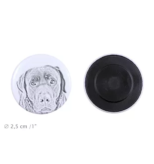 Labrador Retriever, retriever du Labrador - aimant avec un œil de chien, exceptionnellement léger, aimant puissant, produit fabriqué à la main par la marque Art-Dog