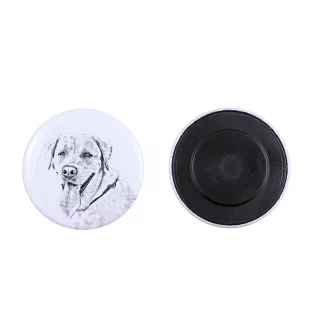 Labrador Retriever I Magnet mit einem Hundepfotenabdruck, außergewöhnlich leicht, starker Magnet, handgefertigtes Produkt der Marke Art-Dog