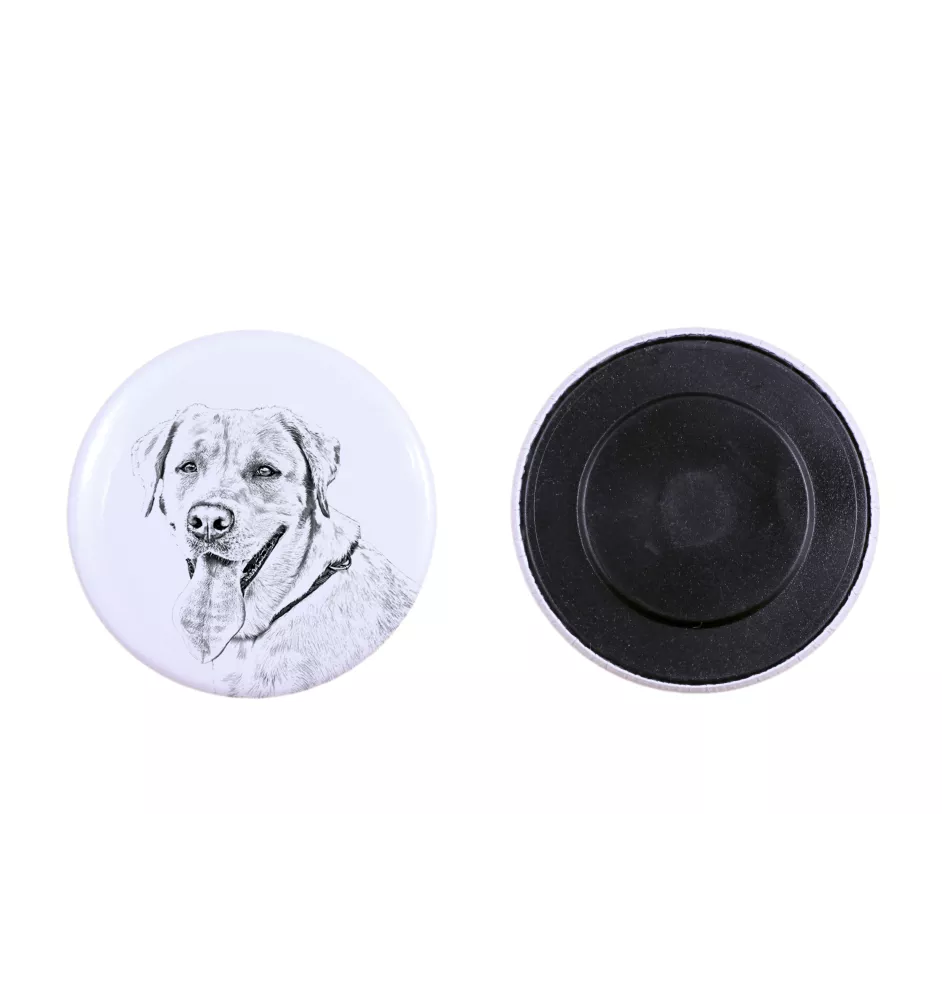 Labrador Retriever I Magnet mit einem Hundepfotenabdruck, außergewöhnlich leicht, starker Magnet, handgefertigtes Produkt der Marke Art-Dog