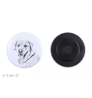 Labrador Retriever, retriever du Labrador I - aimant avec un œil de chien, exceptionnellement léger, aimant puissant, produit fabriqué à la main par la marque Art-Dog