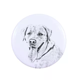 Labrador Retriever I Magnet mit einem Hundepfotenabdruck, außergewöhnlich leicht, starker Magnet, handgefertigtes Produkt der Marke Art-Dog