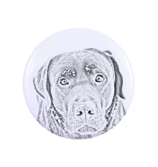 Labrador Retriever, retriever du Labrador - aimant avec un œil de chien, exceptionnellement léger, aimant puissant, produit fabriqué à la main par la marque Art-Dog