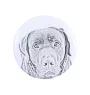 Labrador Retriever Magnet mit einem Hundepfotenabdruck, außergewöhnlich leicht, starker Magnet, handgefertigtes Produkt der Marke Art-Dog
