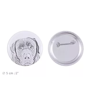 Labrador Retriever przypinka z psem duża Art-Dog