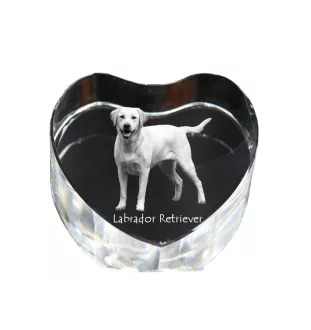 Labrador Retriever, retriever du Labrador I - une photo de chien dans un cristal, un cœur en cristal, un cadre photo exceptionnel de la marque Art-Dog