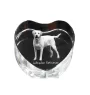 Labrador Retriever I - a photo of a dog in crystal, crystal heart, unique photo frame from the Art-Dog brand