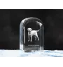 Labrador Retriever I - crystal cube with a photo, photo of a dog in crystal, cubic paperweight from Art-Dog brand