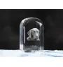 Labrador Retriever - crystal cube with a photo, photo of a dog in crystal, cubic paperweight from Art-Dog brand