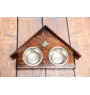 Labrador Retriever - wooden stand with bowls for a dog, decorative dog bowls, a gift for adopting a dog from the Art-Dog brand