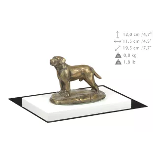Labrador Retriever - dog figurine, figure on a white base, trophy for Art-Dog dog show exhibition
