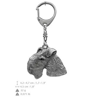 Lakeland Terrier - Porte-clés argenté avec chien, décoration de sac à main, pendentif de sac à dos par la marque Art-Dog