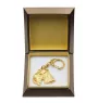 Lakeland Terrier - Gilded key ring with dog in gift box, handbag decoration, luxury accessory by Art-Dog brand