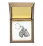 Lakeland Terrier - Silver-plated pendant with a dog in a decorative box, handbag decoration, backpack pendant by Art-Dog brand