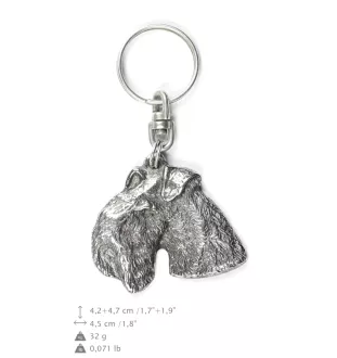 Lakeland Terrier - Versilberter Anhänger mit einem Hund in einer dekorativen Box, Handtaschenschmuck, Rucksackanhänger der Marke Art-Dog