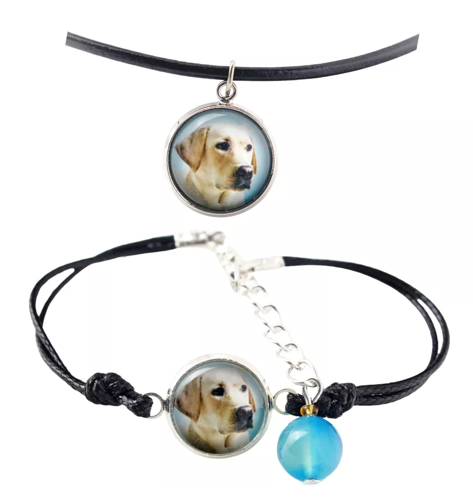 Labrador Retriever I - Schmuckset mit Ihrem Foto, handgefertigtes Set, Armband und Halskette von Art.-Dog.