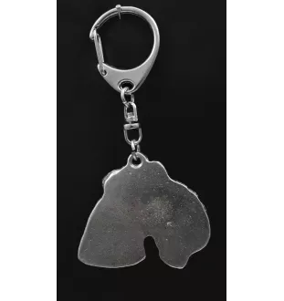 Lakeland Terrier - Versilberter Schlüsselanhänger mit Hund in einer Geschenkbox, Handtaschenschmuck, Rucksackanhänger der Marke Art-Dog