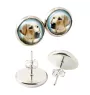 Labrador Retriever, retriever du Labrador I - boucles d'oreilles dans une boîte, votre photo, bijoux faits à la main, produit de la marque Art-Dog.
