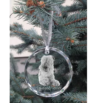 Lakeland Terrier - boule de Noël en cristal avec une photo, photo de chien dans le cristal, décoration personnalisée pour sapin de Noël de la marque Art-Dog