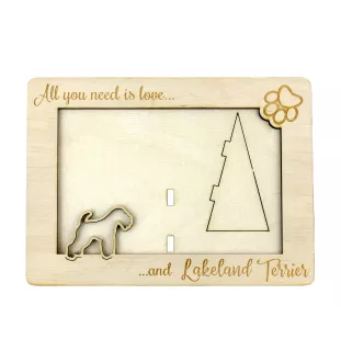 Lakeland Terrier - Photo frame, engraved wooden frame, a lovely gadget for the dog lover by Art-Dog
