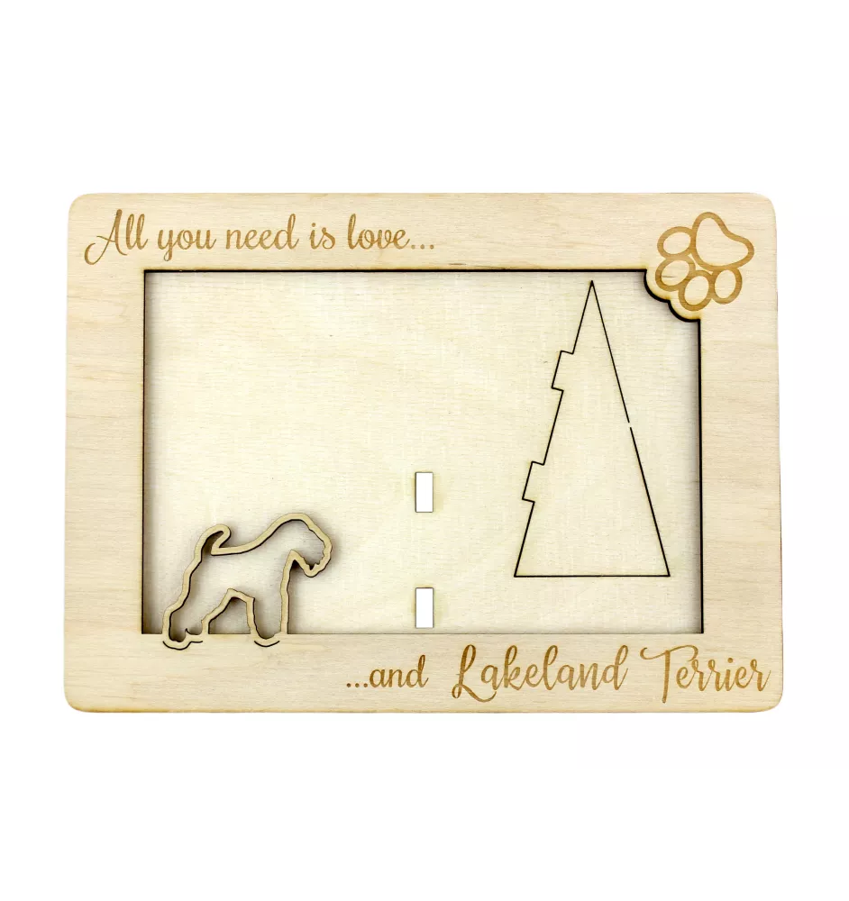 Lakeland Terrier - Photo frame, engraved wooden frame, a lovely gadget for the dog lover by Art-Dog