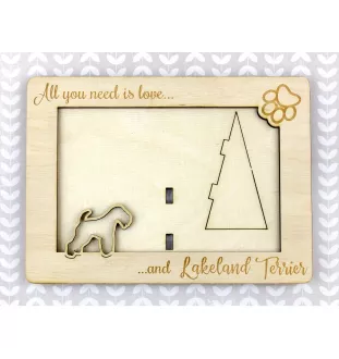 Lakeland Terrier - Photo frame, engraved wooden frame, a lovely gadget for the dog lover by Art-Dog