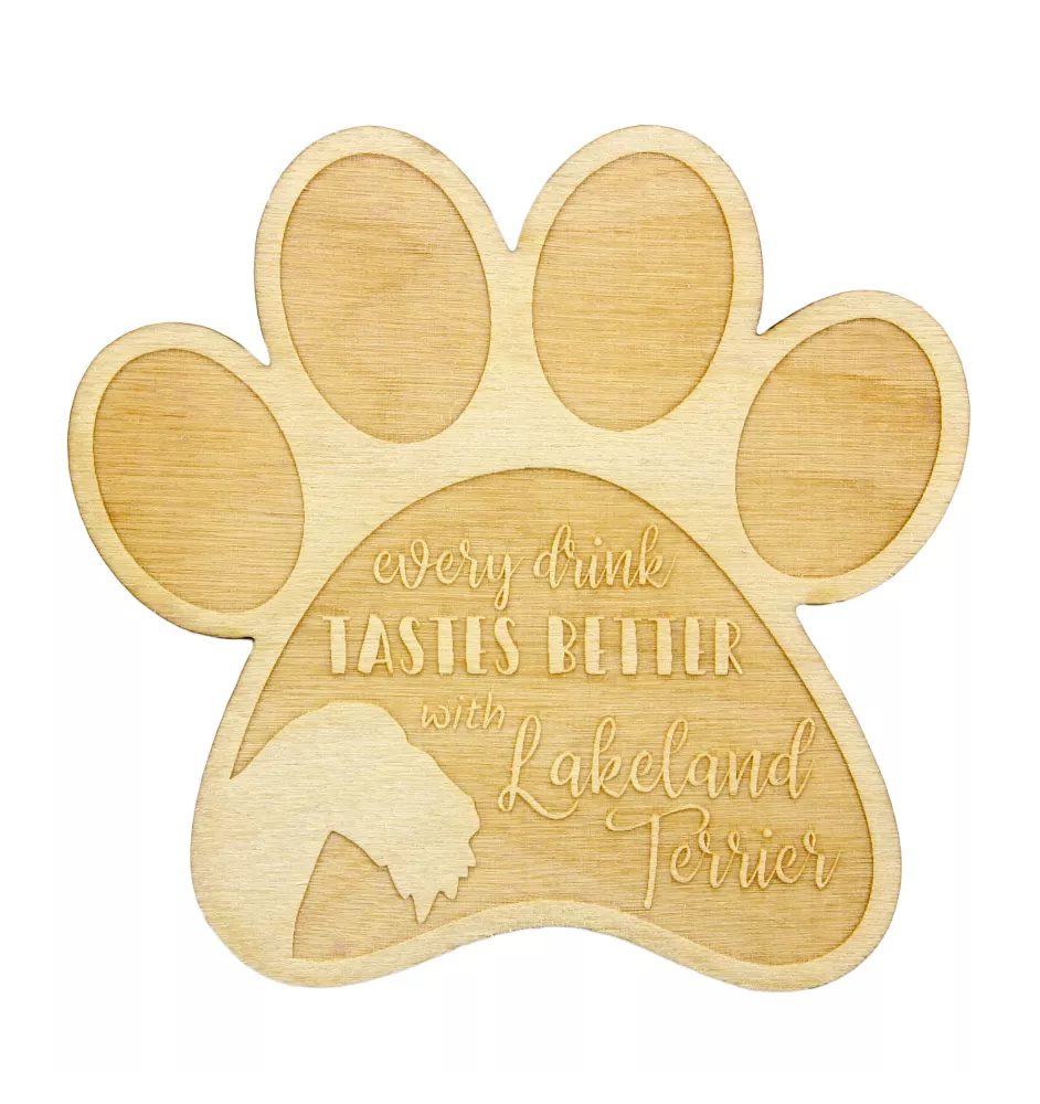 Lakeland Terrier - Sous-verre mug, sous-verre gravé avec chien, cadeau pour amoureux des chiens par la marque Art-Dog