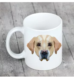 Labrador Retriever - Becher mit einem Bild und dem Schriftzug geometrischer Hund Art-Dog