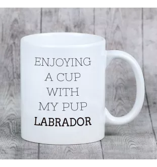 Labrador Retriever - Becher mit einem Bild und dem Schriftzug geometrischer Hund Art-Dog