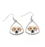 Labrador Retriever - Ohrringe mit einem Bild und dem Schriftzug "Geometrischer Hund" von Art-Dog